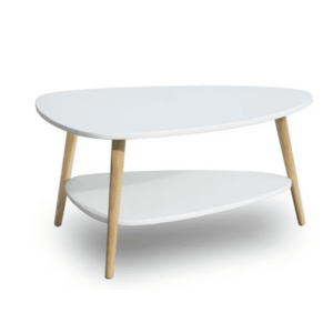 Masuta de cafea OVALA alba placa din MDF 90x67x45 cm imagine