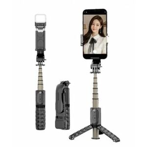 Selfie Stick cu Trepied LED si Telecomanda Bluetooth Q10S imagine