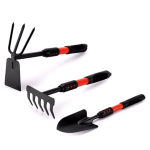Set 3 ustensile pentru gradina lopatica grebla si cultivator maner ergonomic antiderapant imagine