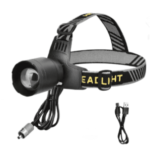 Lanterna frontala LED YM T102 cu zoom profesionala lumina alba/rosie si incarcare USB imagine