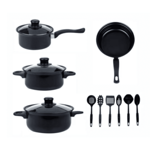 Set oale si ustensile pentru gatit 13 piese NEGRU imagine