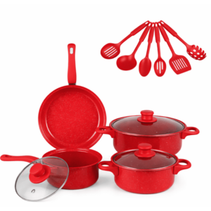 Set oale si ustensile pentru gatit 13 piese ROSU imagine