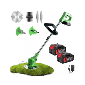 Motocoasa electrica fara fir cu disc 2 acumulatori 48v inclusi 3 tipuri de lame de taiere brat ajustabil din ABS si metal imagine