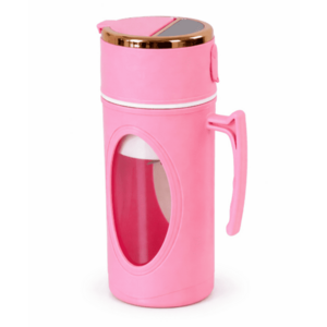 Blender portabil electric pentru smoothie 8 lame recipient tip cana cu capac si maner imagine