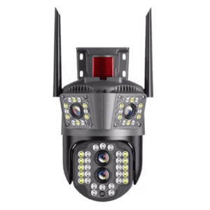 Camera de supraveghere tripla 4K WiFi Zoom 10x PTZ Detectare Umana Auto Tracking IP66 imagine