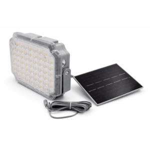 Proiector LED solar patrat cu panou fotovoltaic Extern GRI imagine