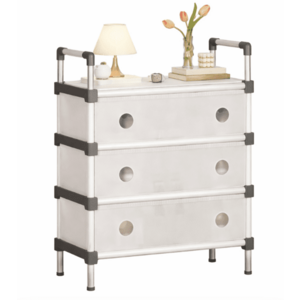 Comoda cu 3 sertare cadru metalic design modern organizator depozitare HY 7604 imagine