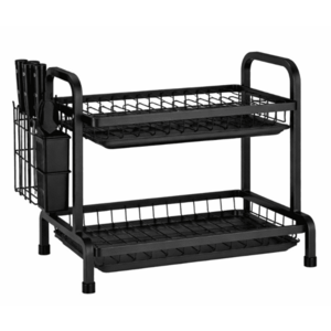 Scurgator vase bucatarie etajat cu 2 niveluri pentru organizare eficienta BS imagine