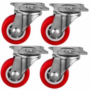 Set 4 Roti 40mm Rosii Pivotante ROTILE imagine