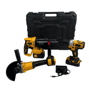 Set 3 scule cu acumulator Autofiletanta Polizor unghiular Rotopercutor cu distantier 2 acumulatori imagine