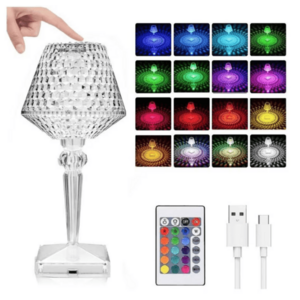 Lampa tip veioza mod tactil de schimbare a culorii control prin telecomanda 16 culori imagine