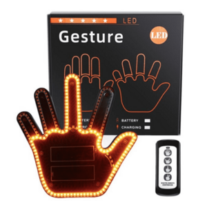 Semn LED auto cu telecomanda design mana 4 moduri AH imagine