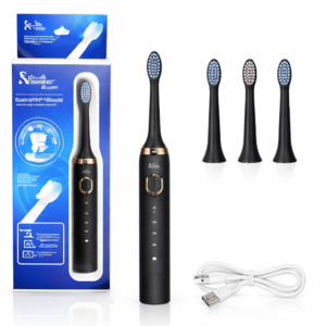 Periuta de dinti electrica reincarcabila Shuke 4 capete de periere Negru imagine