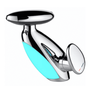 Baterie chiuveta baie premium CROM 4 tipuri de Jet cap retractabil Iluminare LED control inteligent al apei imagine