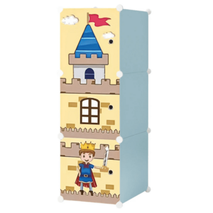 Dulap modular din plastic cu schelet metalic culoare Albastru pentru camera copiilor imagine