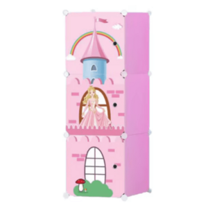 Dulap modular ROZ 3 compartimente colorat pentru camera copiilor imagine