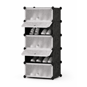 Dulap modular pentru incaltaminte NEGRU din plastic imagine