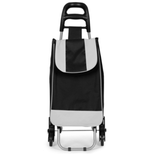 Carucior de piata cu cadru din aluminiu si 6 roti NEGRU imagine