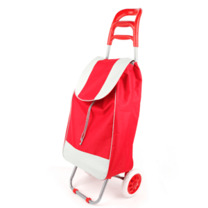 Carucior de piata pliabil cadru din aluminiu 2 roti ROSU imagine