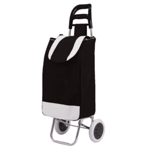 Carucior de piata pliabil cadru din aluminiu 2 roti NEGRU imagine