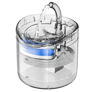 Dispenser apa automat tip fantana pentru pisici si caini capacitate1.8 L Transparent imagine