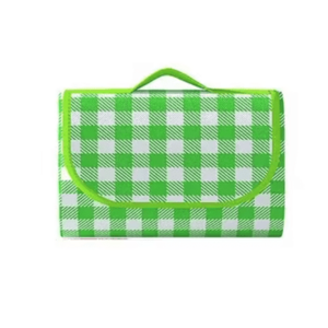 Patura de picnic dimensiune 100x150cm culoare VERDE cu carouri imagine