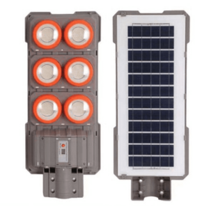 Lampa solara stradala putere 400W senzor miscare 6 casete portocalie imagine