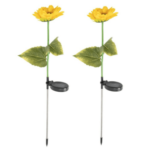Set 2 lampi solare decorative de gradina model Floarea Soarelui imagine