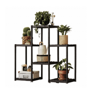 Suport multifunctional pentru flori potrivit pentru interior si exterior 95 x 27, 5 x 82, 5 NEGRU imagine