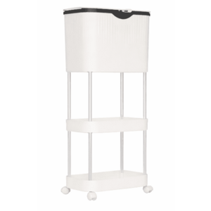 Cos de gunoi tip suport de depozitare cu roti din plastic 78.5 x 24 x 17cm imagine