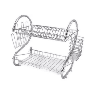 Suport scurgator vase din metal suport pentru 6 pahare tava din plastic 40, 5 x 25 x 37, 5 cm imagine