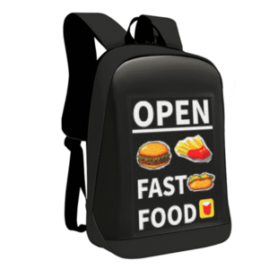 Rucsac cu afisaj LED control prin aplicatie si design modern imagine