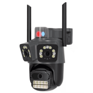 Camera supraveghere WiFi cu 3 lentile 15MP 8K PTZ Audio Alarma Exterior IP66 imagine