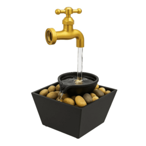 Fantana decorativa cu robinet cu lumina si pietre tip cascada imagine