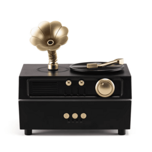 Umidificator tip gramofon cu boxa bluetooth lumina ambientala LED in 7 culori imagine