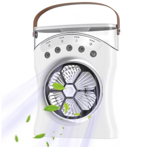 Ventilator portabil cu racire si purificare aer USB cu maner compact silentios si multifunctional imagine