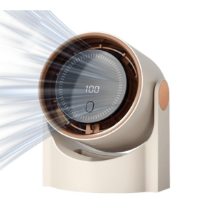 Mini Ventilator smart cu display digital si flux de aer puternic de birou compact reglabil si silentios imagine