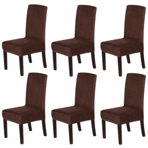 UB Set 6 huse pentru scaun cu centura elastica MARO INCHIS imagine