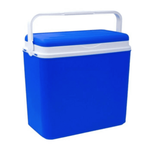Lada frigorifica albastra portabila cu maner ideala pentru camping sau plaja capacitate 5 litri imagine