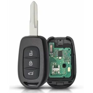 Cheie auto telecomanda completa compatibila Dacia Duster/Logan/Sandero + Renault Symbol/Trafic, lamela VAC102, 3 butoane, 433MHz, chip PCF7961M (4A), cu electronica si baterie imagine