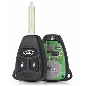 Cheie auto telecomanda 433MHz, 3 butoane, ID46 PCF7941, KOBDT04A, cu electronica si baterie, compatibila Chrysler 300, Dodge Charger/Durango, Jeep Grand Cherokee imagine