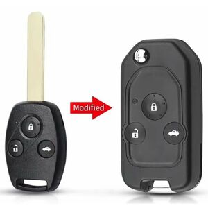 Carcasa cheie auto pliabila transformatoare, compatibila cu Honda Accord, Civic, CR-V, Pilot, Fit, 3 butoane, lama inclusa, fara electronica imagine
