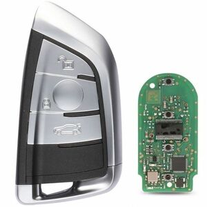 Cheie auto programabila Techstar compatibila cu BMW Seria 1, 2, 3, 4, 5, 6, 7, X3, X4, X5, X6, M2, M3, M4, 433 MHz, ID49, 7945, upgrade la generatia G, 3 butoane imagine