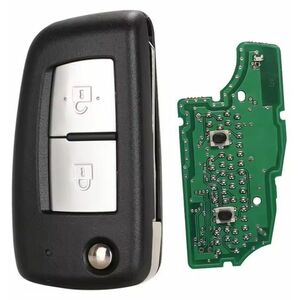 Cheie auto completa cu telecomanda Techstar compatibila cu Nissan Qashqai J11, Pulsar C13, Juke F15, X-Trail T32, Micra, 2 butoane, 433 MHz, 4A PCF7952E, CWTWB1G767 imagine