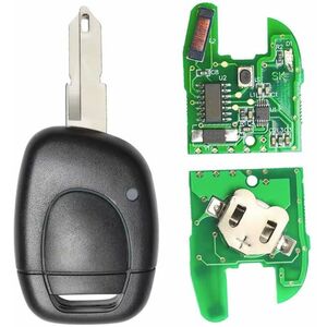 Cheie auto completa cu telecomanda Techstar compatibila cu Renault Clio II, Kangoo, Twingo, Master, 1 buton, 433 MHz, PCF7946 ID46, lama NE72 imagine