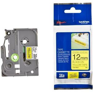 Banda laminata adeziva Brother TZES631 12mm/8m (Negru/Galben) imagine