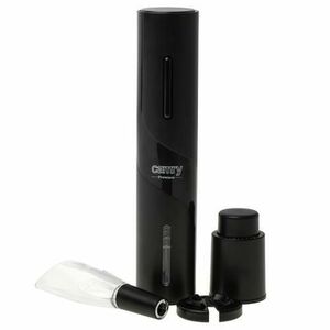 Desfacator electric pentru sticle de vin, Camry CR 4510, plastic, compatibil cu dopuri de 20-24mm (Negru) imagine
