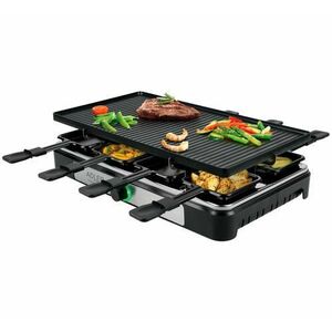 Gratar electric Adler Raclette AD 6616, 1400 W, 8 persoane, 42x23 cm (Negru) imagine