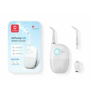 Irigator bucal OClean AirPump 10, 3 moduri, 1200 mAh, Autonomie pana la 40 zile, IPX7, Indeparteaza pana la 99% din placa bacteriana (Alb) imagine