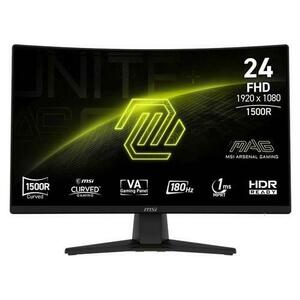 Monitor Gaming VA LED MSI 23.6inch MAG 242C, Full HD (1920 x 1080), HDMI, DisplayPort, Ecran curbat, 180 Hz, 1 ms (Negru) imagine